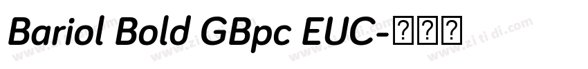Bariol Bold GBpc EUC字体转换